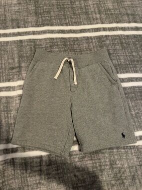 Polo by Ralph Lauren Gray Fleece-Lined Sweat Shorts with Navy Tag